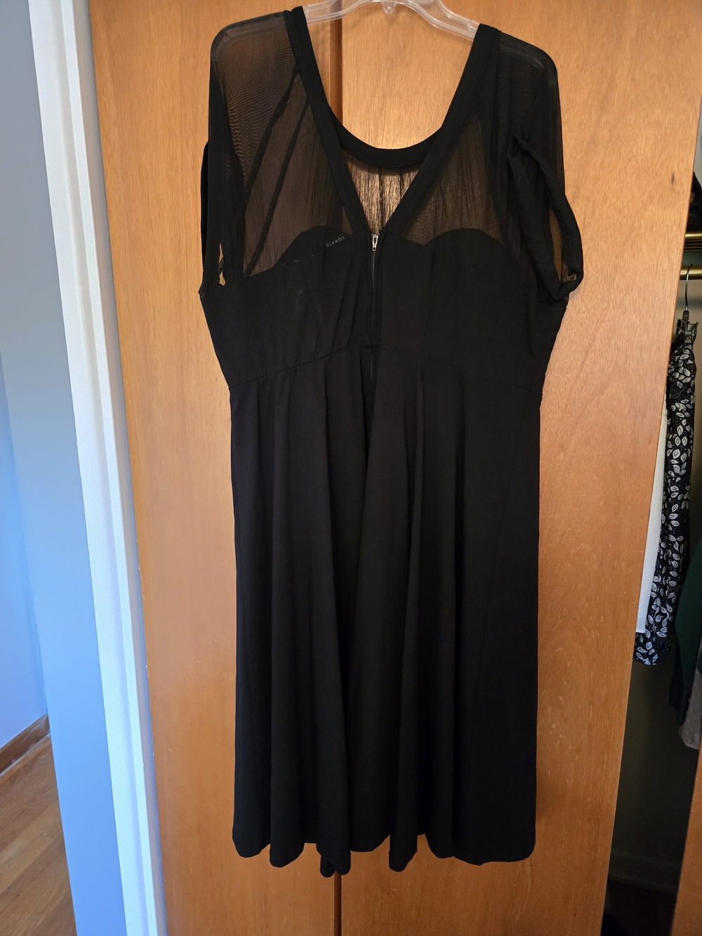 torrid Black Mesh-Detail Midi Dress